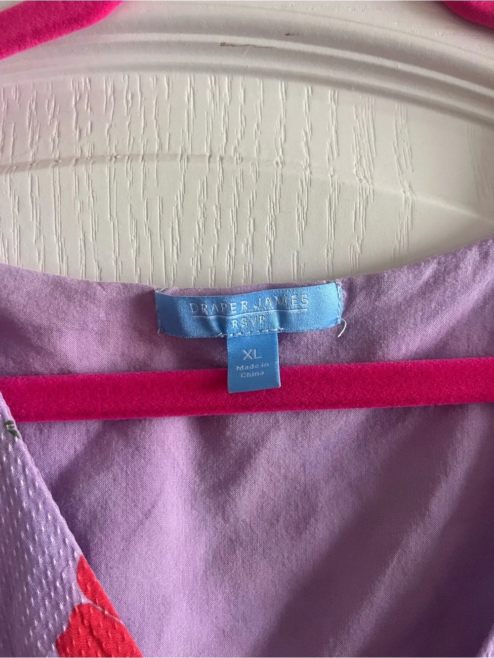 Draper James xl - Lilac Floral Tiered Midi Dress - Pink & Red Print - Picture 2 of 2
